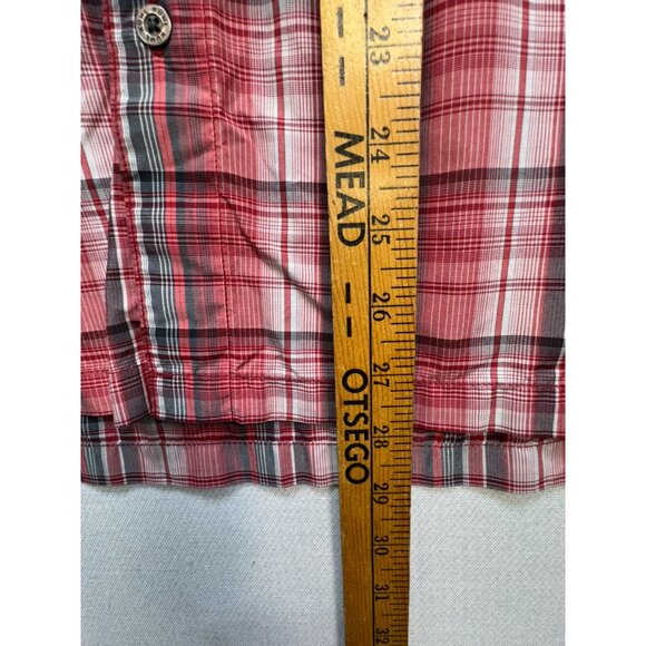 Kühl Men's Short Sleeves Button Up Shirt Size S Red Plaid Eluxor Pockets Casual - Picture 6 of 11